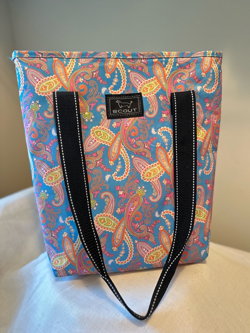 SCOUT Zip Top Insulated Bag Tote Multicolor Paisley Travel Poolside Beach